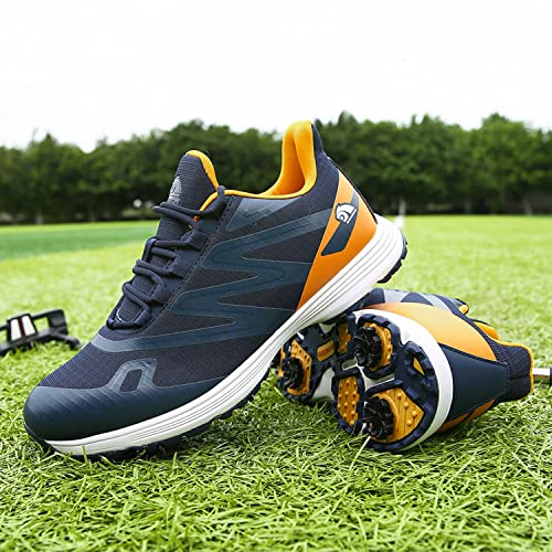 Image of Waterproof Professional Golf Shoes Men Spikes Golf Sneakers Male Outdoor Anti Slip Walking Footwears