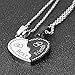 MJartoria BFF Necklace for 2, Best Friend Necklaces Split Heart Silver Black Best Friends Forever Pendant Friendship Necklace Jewelry Birthday Gifts for Women