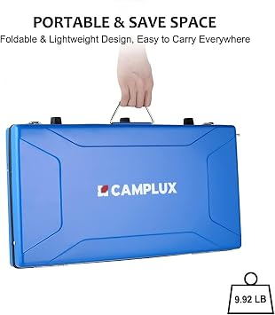 Camplux Camping Stove 20,400 BTU, 1 Grill & 2 Burners Propane Stove for Outdoor Cooking