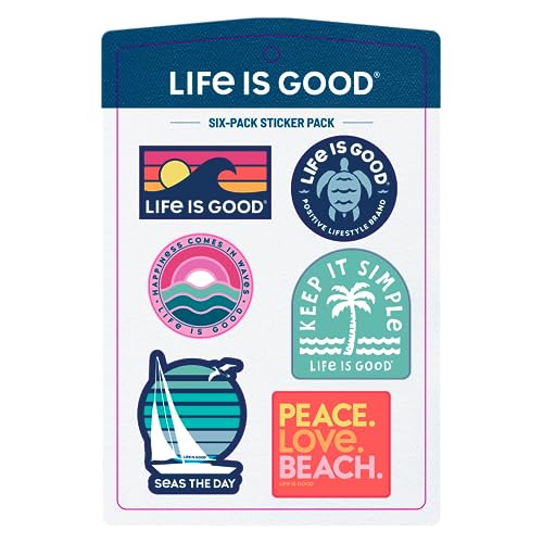 Life is Good. Six-Pack Stickers pour partager des ondes positives