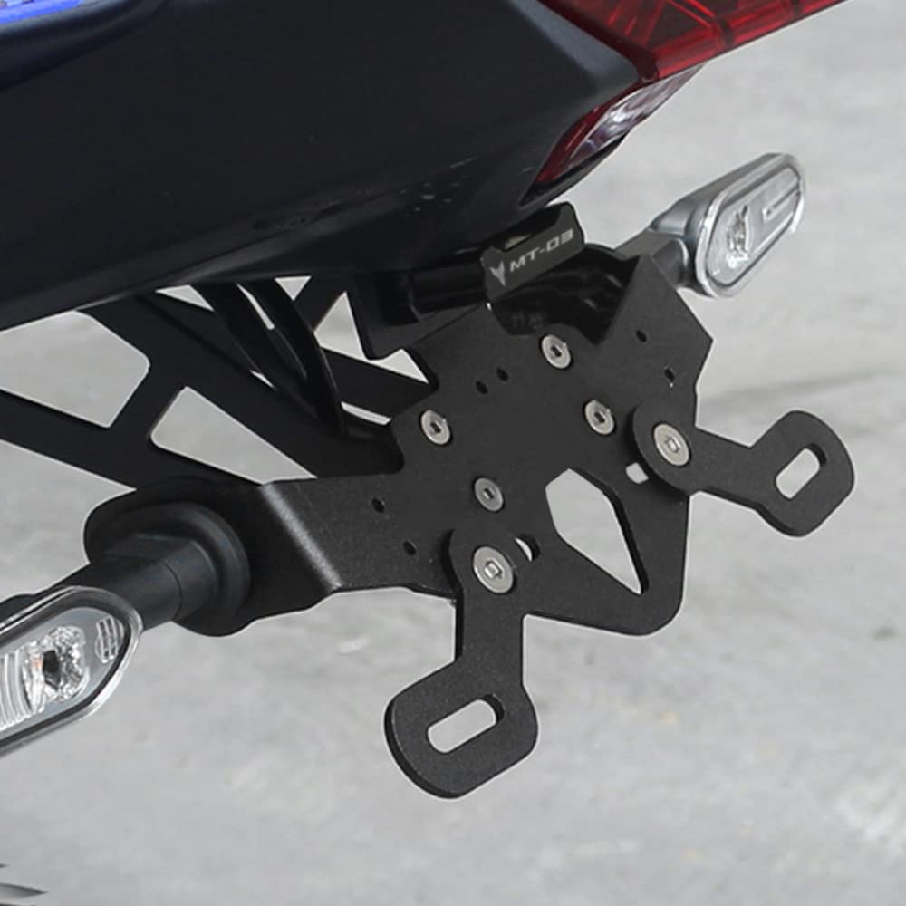 Supporto per targa, Porta Targa Moto,Portatarga Moto Con Luce per Yamaha MT03 MT-03 2019-2023