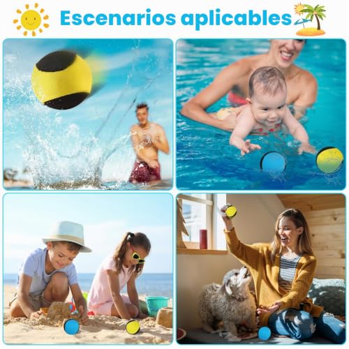 Miniatura 7 de Dellyy Water Ball, 2 Piezas Pelota Que Rebota En El Agua, Pelotas De Agua, Juegos Piscina, Juegos De Agua Adecuado Para Niños, Adolescentes, Adultos