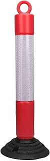 Traffic Delineator Post Cone Flexible Traffic Memory Post Driveway Security Post Barrier Reflective Highway Contra Flow Delineator Barrier Traffic Safety Delineator for Parking Lot Constructi (()
