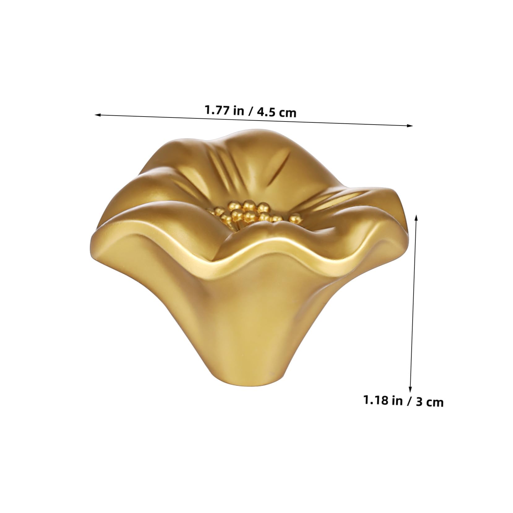 Schrankknöpfe Verschleißfest Blumenförmige 5 Stück aus Zinklegierung und Goldfarbene Möbelgriffe mit Elegantem Design Komfortabler Griff für Kommodenschubladen