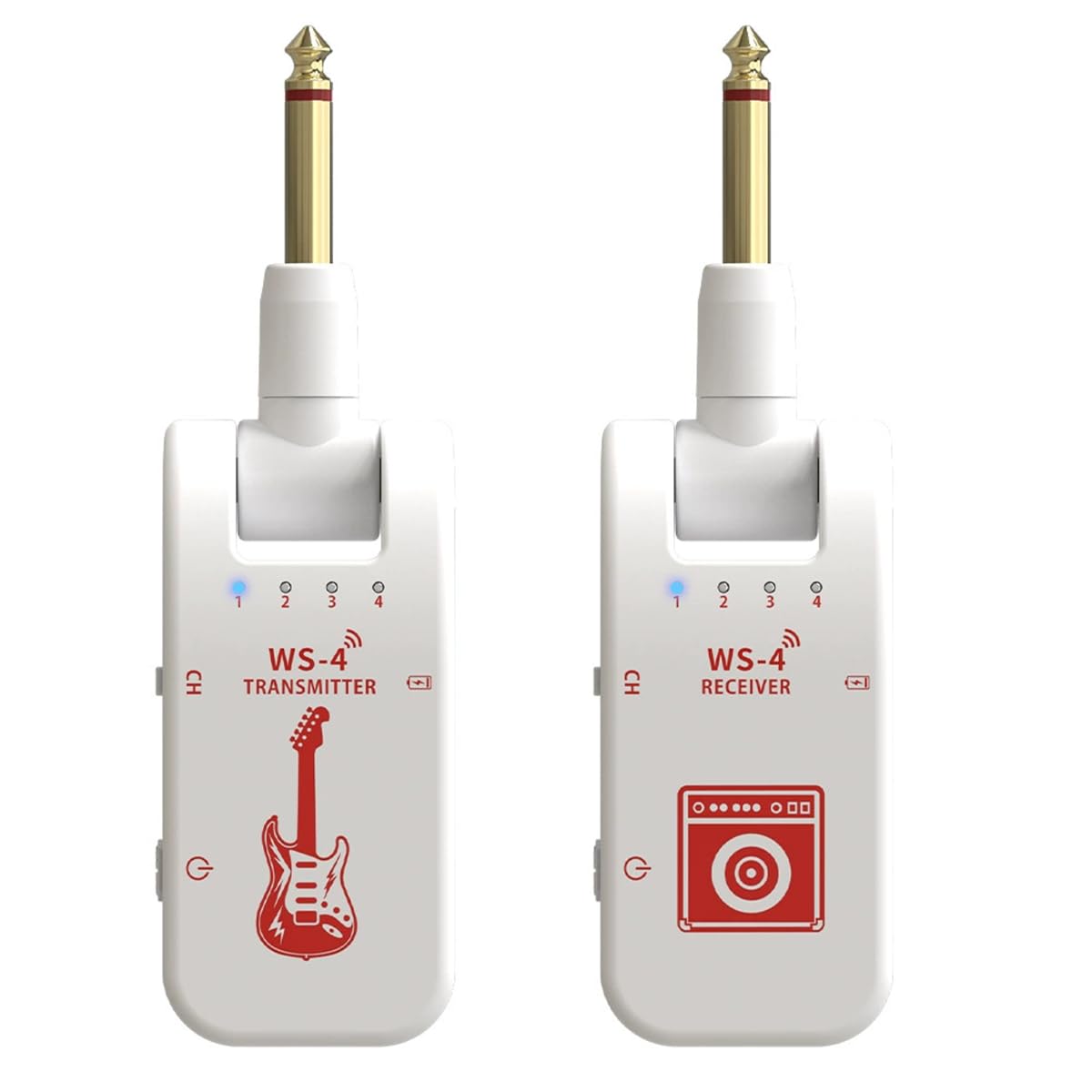 Sarini Nowy 2.4G Bezprzewodowy Transceiver Gitarowy Elektryczny 8-kanałowy System Transmisji Gitarowej 10 Godzin Żywotności Baterii