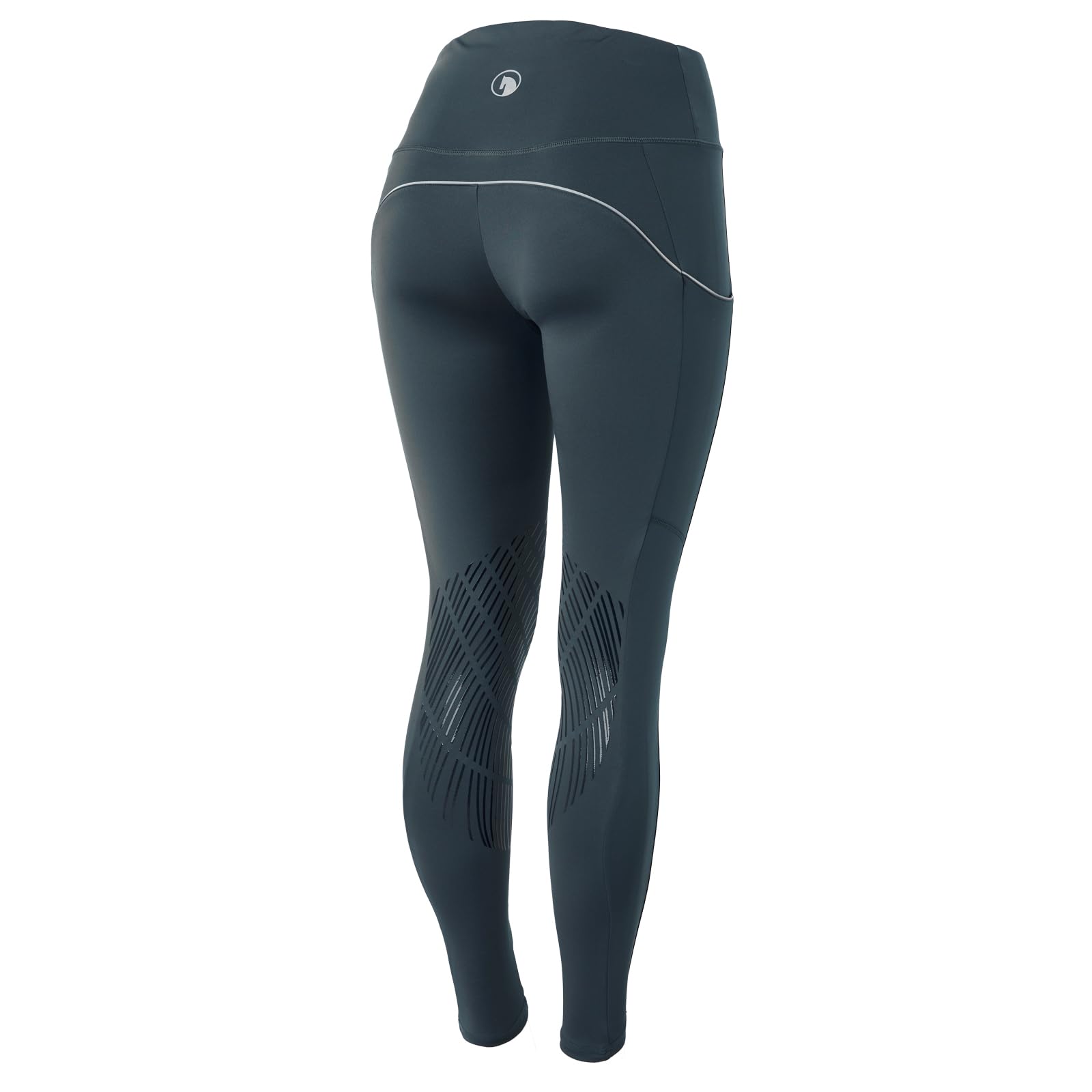 HORZE Funkcjonalne damskie legginsy do jazdy konnej Nicki z obszyciem na kolanach i wysokim ściągaczem