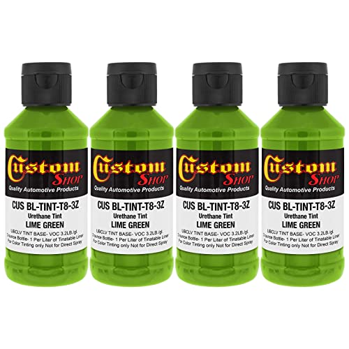 Image of Custom Coat 3 Ounce, Lime Green, Bedliner Tint Concentrate, 4 Pack