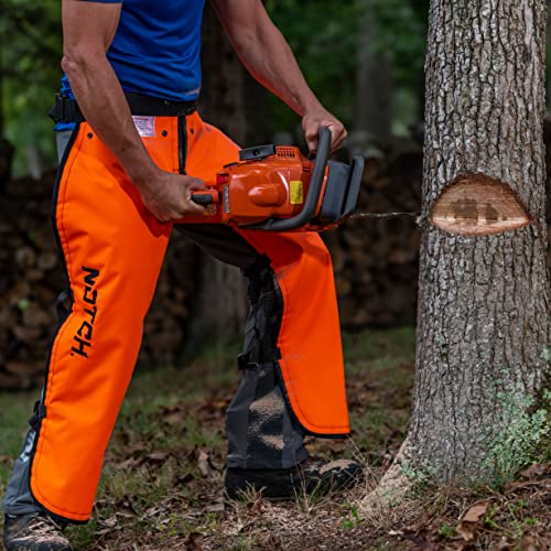 Notch Apron Style Chainsaw Chaps - Medium, Orange