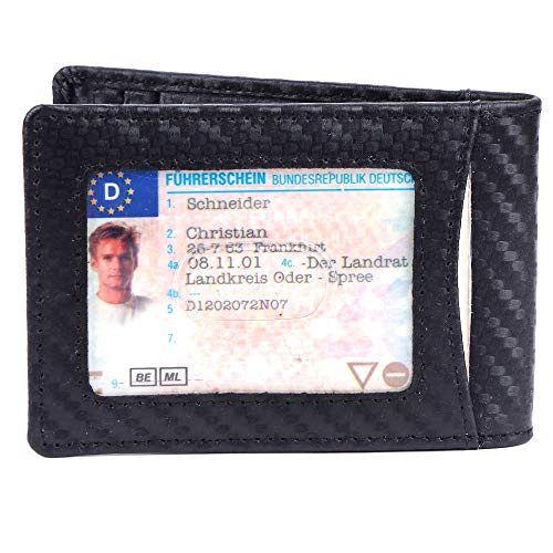 Image of Brooklyn Bridge Bifold Credit Card Holder for Men - Sleek Front Pocket Design with RFID Blocking Technology