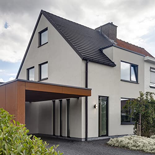 Lutec Cuba 3000K 1100Lm Led Integrated Porch Wall Light Outdoor And Indoor Bedroom Led Wall Lantern Sconce-Black #TOP6