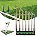 MIWOOYY Club Golf Grande Rastrelliera in Legno per Mazze da Golf sul Green, Scaffale Resistente Dell'organizzatore di Stecca, Espositore per Mazze da Golf con Stecca da Biliardo da Hockey a 13 Buche