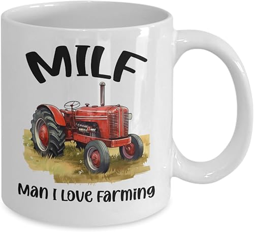 Miniatura 2 de Taza Milf Cup Man I Love Farmer Farmer, regalos para mujeres de granja, idea sexy para esposa, Farm Mom Life Tractor Mug Country Girl Girlfriend