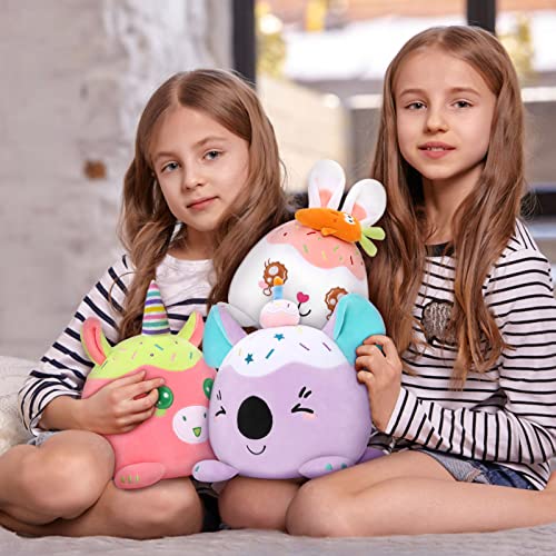 Morismos 10'' Stuffed Unicorn/Rabbit/Koala Squishy Pillow 3 Packs, Unicorn Stuffed Animal Plush Toy, Cuddly Soft Stuffed Animal Bulk For Kids, Girls, Boys, Gifts On Birthday, Valentine, Baby Shower #TOP2