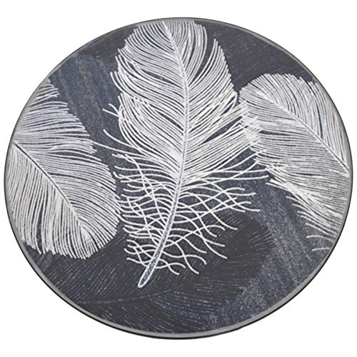 MACOShopde by MACO Möbel Raburg Mosaiktisch Mayla in BLAU-WEIß-Feder - Metallgestell in SCHWARZ, Gartentisch, rund, 60… – Bild 3