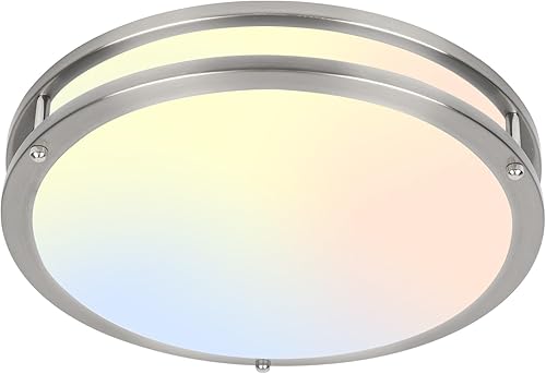 Lámpara de techo de 13 pulgadas y 36 W, 5CCT de montaje empotrado, luz de montaje en techo 2700K 3000K 4000K 5000K 6500K ajustable, regulable cerca
