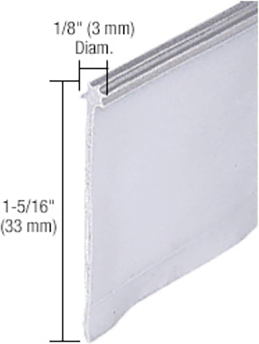 CRL Gray Shower Door"Star Tip" Vinyl Seal and Sweep - 36 in long