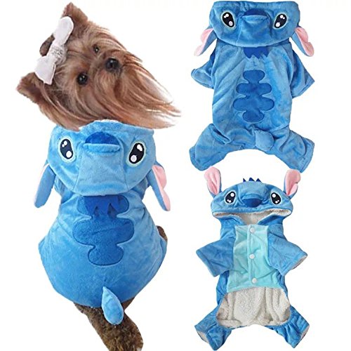 Nekewe Pet Costume Dog Hoodies Pet Xmas Pajamas Outfit, Pet Coat For Small Medium Large Dogs Cats Winter Stitch Cartoon Coat For Party Halloween Christmas #TOP5