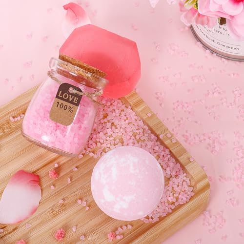 Lunluck Gifts for Women, Birthday Gifts for Women Gifts for Her Relaxing Spa Gift Basket Set, Gifts for Mum Best Mum Ever Bath and Body Care, Happy Birthday Gifts for Her (Pink) - Image 6