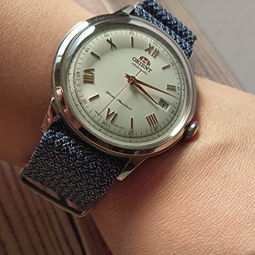 Image of time+ Tropic NATO G10 Perlon Military Watch Strap Black - Choose Hardware & Width (18mm,20mm,22mm)
