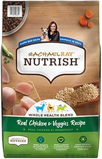 Rachael Ray Nutrish Premium Natural Dry Dog Food, Real Chicken & Veggies Recipe, 40 Pounds (Packaging May Vary)