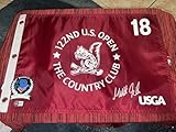 Matt Fitzpatrick Signed Official 2022 US Open Flag The Country Club Beckett #6 - Autographed Pin Flags