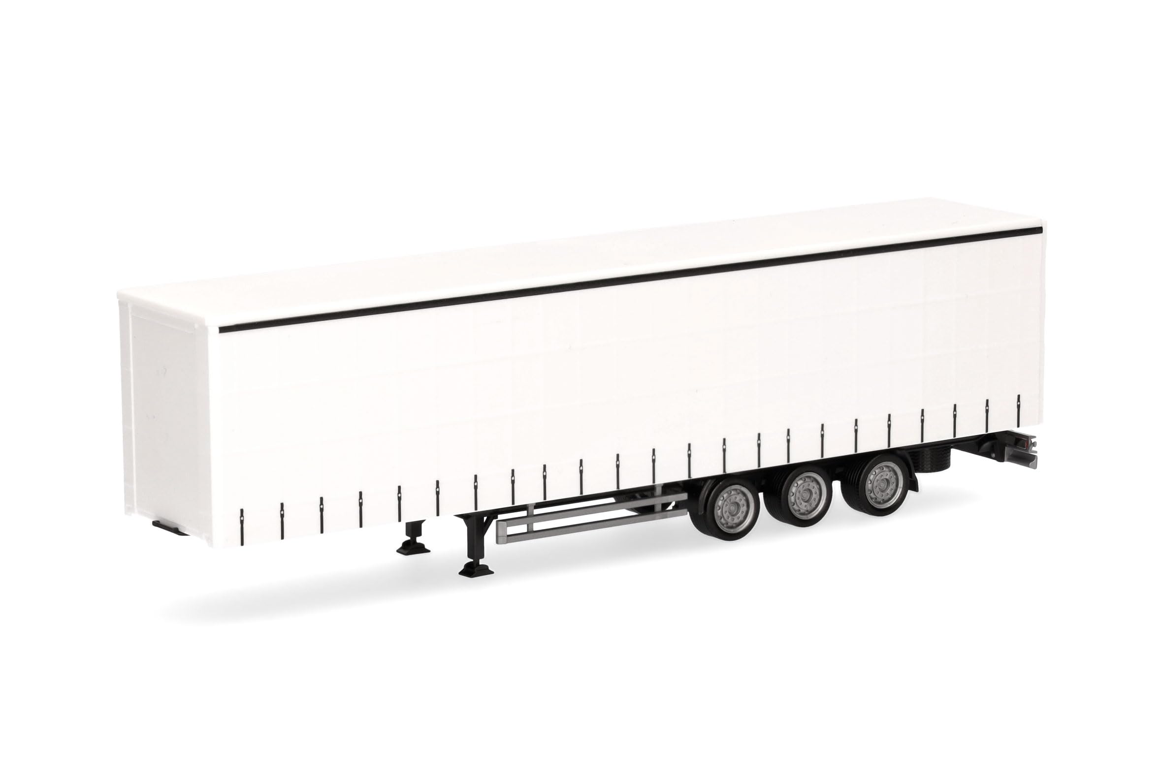 herpa Semirimorchio per tende low-liner, 3 assi, telaio in miniatura in scala 1:87, da collezione, made in Germany, plastica