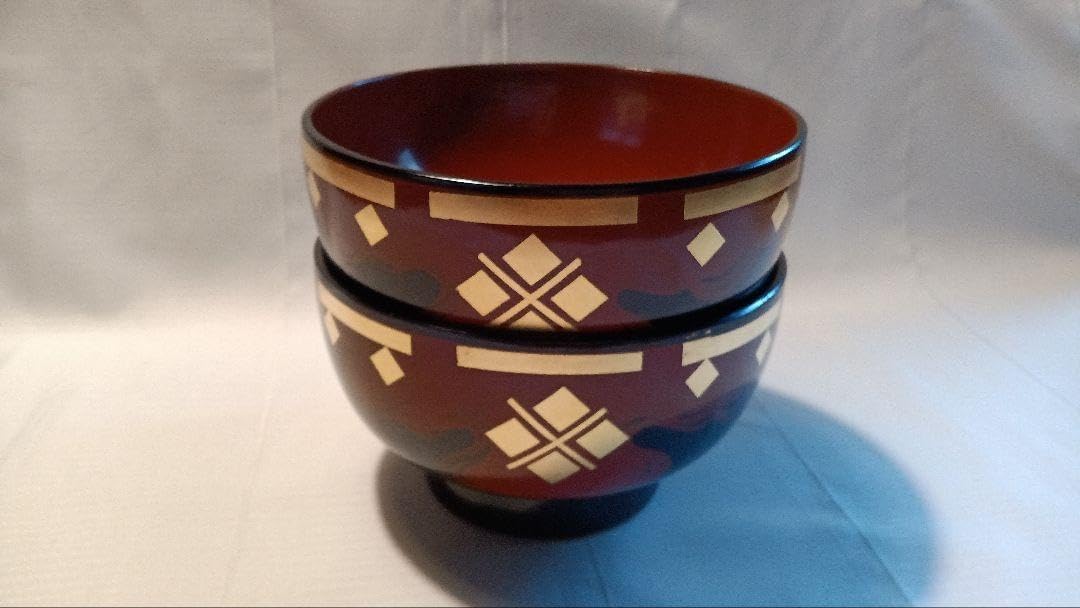 113山中漆器 うるし塗装 汁椀 しおり付き 5個 113山中漆器 うるし塗装