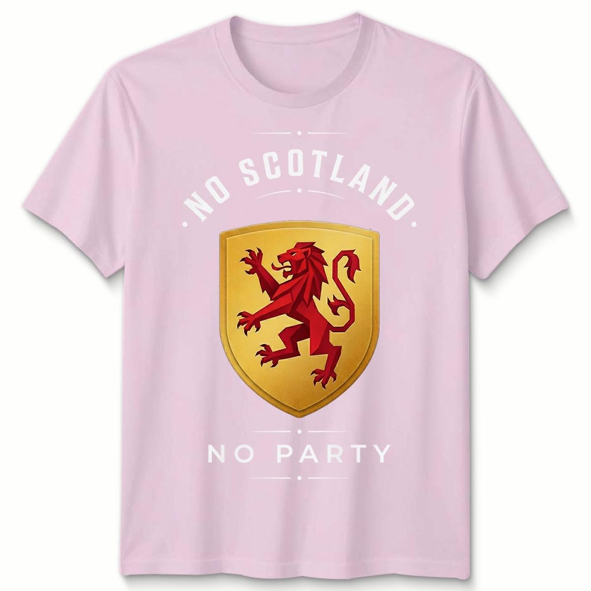 D&T No Scotland No Party Football Unisex T Shirt Scotland Fan Mens Womens Graphic Tee 5-6 Years Light Pink