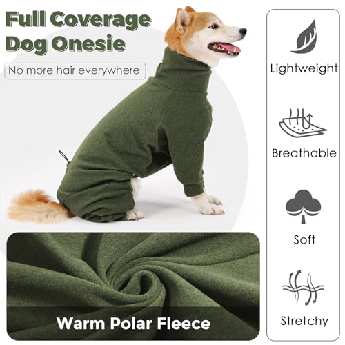 Dotoner Fleece Hundepullover Wintermantel Hundemantel Grosse Hunde Fleecejacke mit Beinen Hundebademantel für Kleine Mittelgroße Haustiere Hundebekleidung,Chihuahua,Beagle,Weicher Hunde Pyjamas