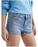 Style cinq poches Tommy Jeans Nora MR Short en jean skinny pour femme, bleu, 30 W