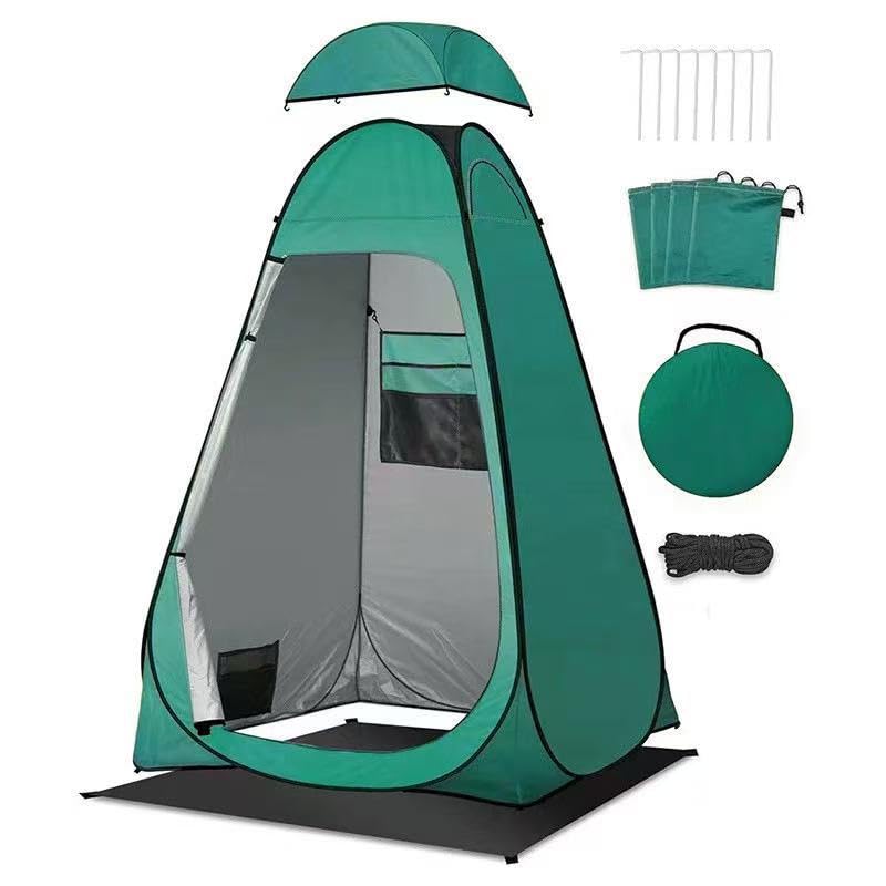 Beauenty Pop Up Privacy Tent, Portable Outdoor Changing Clothes Tent, Shower Tent, Folding Toilet Tent with Carry Bag, Windproof Instant Privacy Shelter for Camping Beach Outdoor (Dark Green)