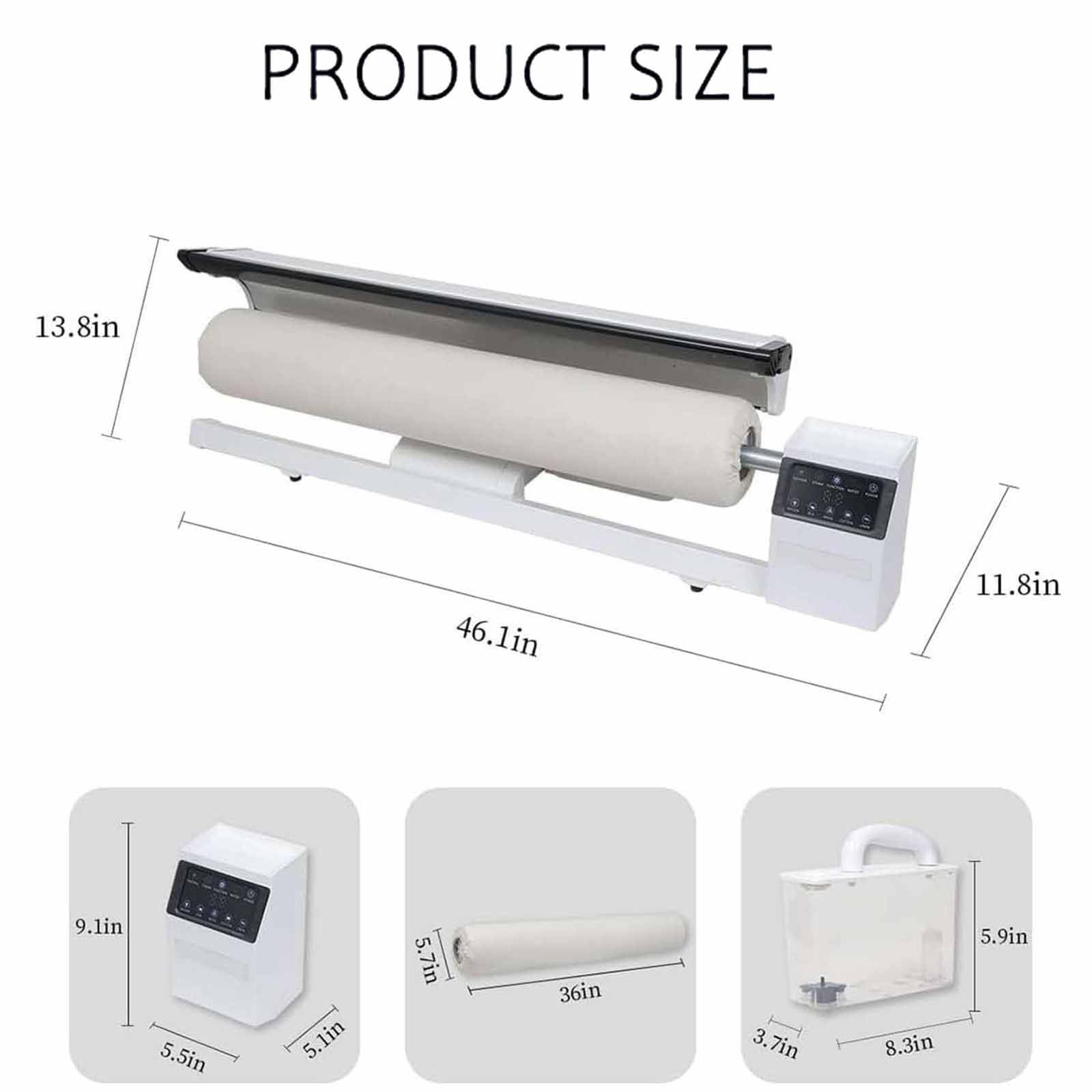 OTQEFTN 2950W 900mm Commercial Roller Ironing Machine,Professional Rotary Steam Press, for Hotel Linen & Bed Sheets