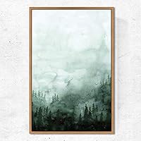 SIGNWIN Framed Canvas Wall Art Pine Tree Canvas Prints Home Artwork Decoration for Living Room,Bedroom - 16