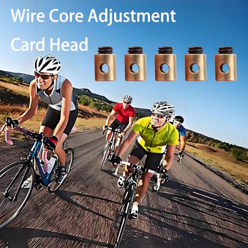 10 Stück Schraubnippel Ø5x6mm Messing Gaskabel, Motorrad-Drahtkernklemme, für Kupplungszug, Seilzug, Chokezug – Mofa, Moped, Roller, Motorrad,Gartenmäher