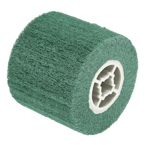 Tambour abrasif nylon vert grain 800 pour un satinage parfait de l'inox