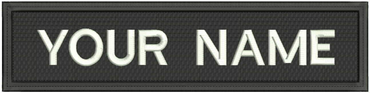 Rectangular Custom Embroidered Name Tag Sew Hook Patch Customize Size and Color (Army Tag)
