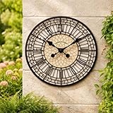 Homezone Large Outdoor Wall Clock 30cm Big Ben Clock Face Roman Numerical Indoor Outdoor Clock Large Garden Clocks Outdoor Waterproof Quartz Battery Operated Big Ben Clock Replica