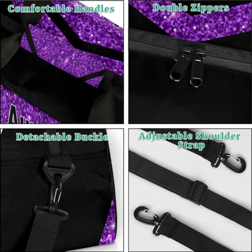 Personalized Children Gym Bag Girl Travel Duffle Bag Custom Cheer Bag Girl Customize Sport Duffel Bag with Name, 18.9L*8.7H *10.6W In4