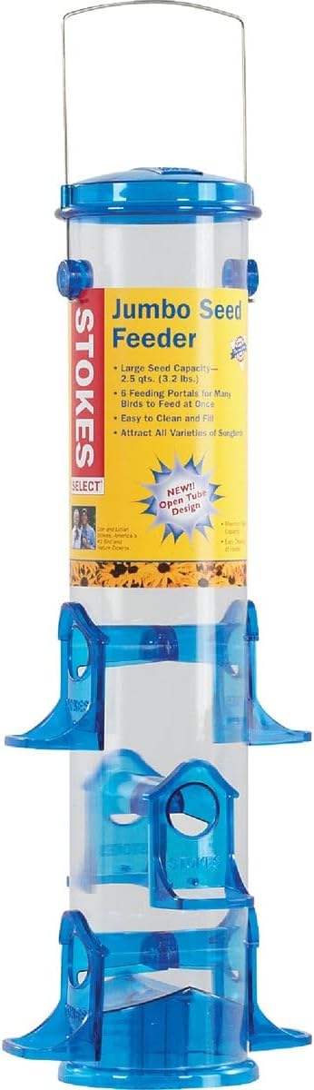 Stokes Select Jumbo Seed Tube Bird Feeder, Assorted,1 Count (Pack of 1),38030