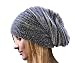 Sandistore hot sale Unisex Knit Baggy Beanie Beret Winter Warm Oversized Ski Cap Hat (Blue)