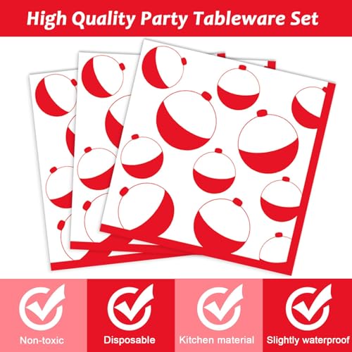 chunnin 200 pcs gone fishing party plates napkins fishing themed tableware set for fishing party gone fishing decoration dessert plates forks serve 50 guests for fishing birthday party favor supplies