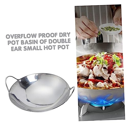 Sartén Wok de acero inoxidable, 2 piezas, con asas dobles miniatura 6