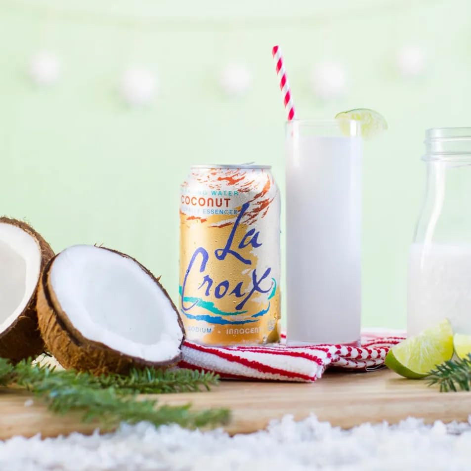 LaCroix Sparkling Water Tropical Variety Pack | 24-Pack of 12oz Cans | 6x Mango | 6x Coconut | 12x Passionfruit