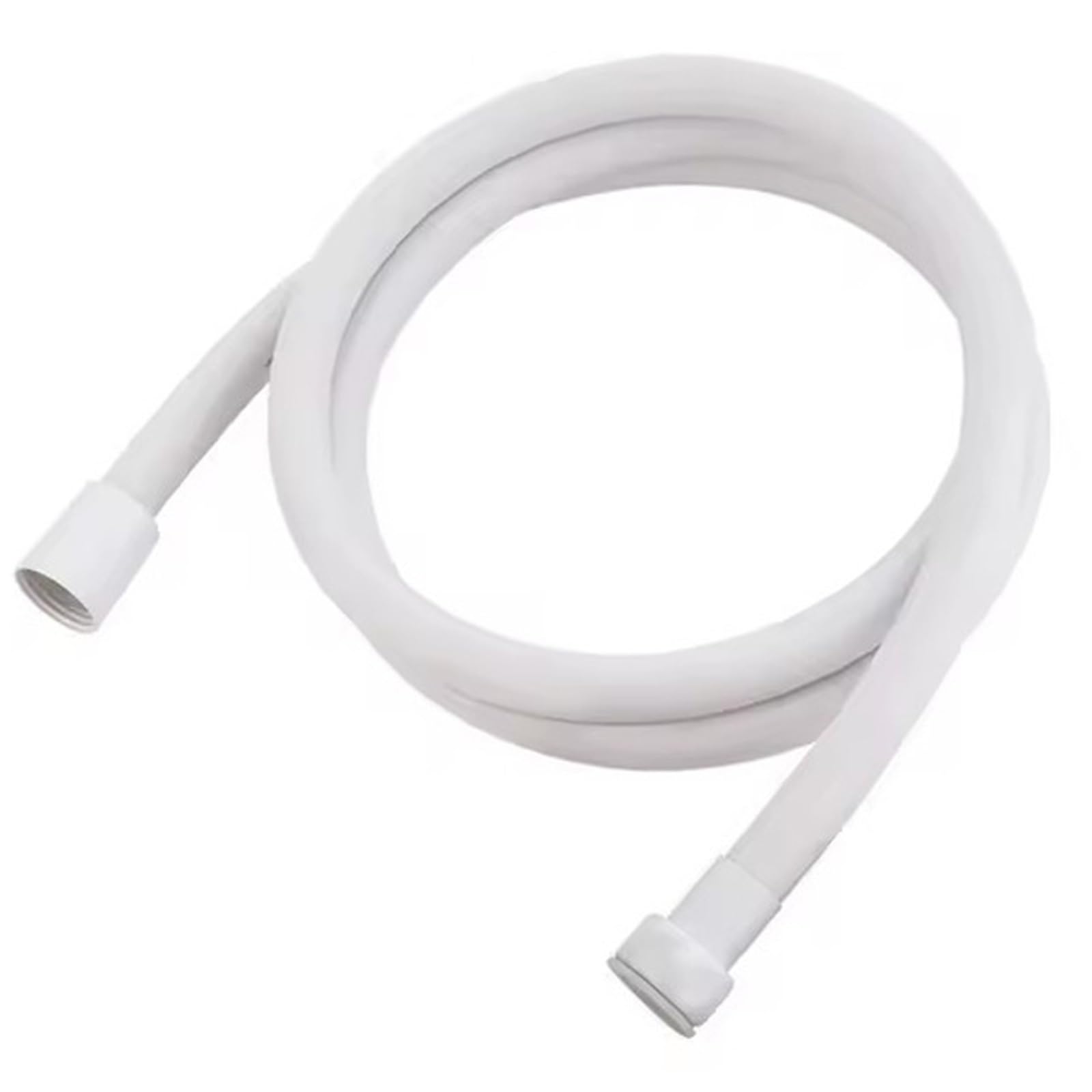 Djskldf White Tubo Pvc 1.5M Pvc High Pressure Shower Hose Flexible Tube For Bathroom Head Golden Silver Black Bath Accessorie(White)