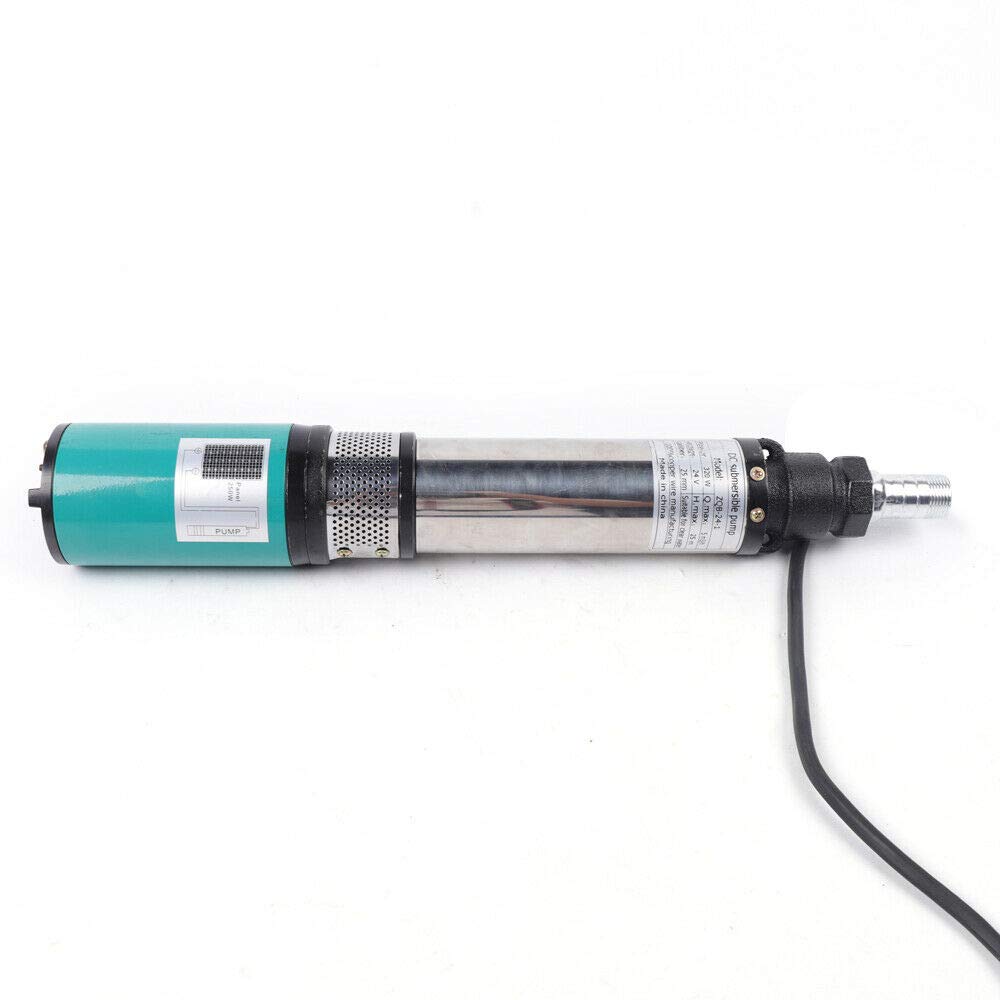 Bomba de inmersión solar para pozos profundos, CC 24 V, 320 W, acero inoxidable, 5 m³/h, 25 m