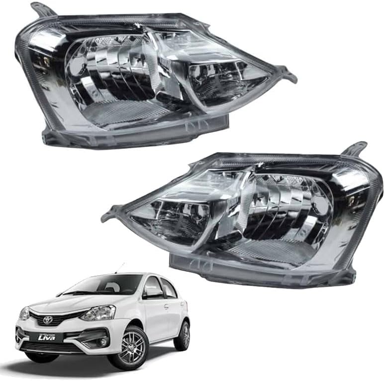 Auto Pearl Headlight Assembly Compatible with Etios Liva 2011 (Left