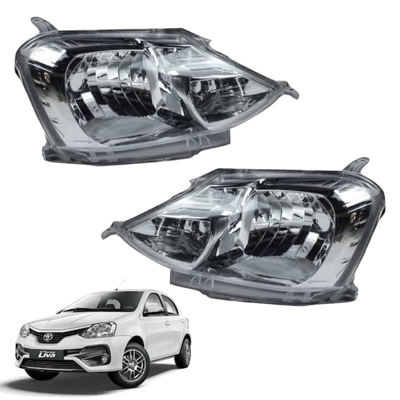 Auto Pearl Headlight Assembly Compatible with Etios Liva 2011 (Left & Right Side)-image-46