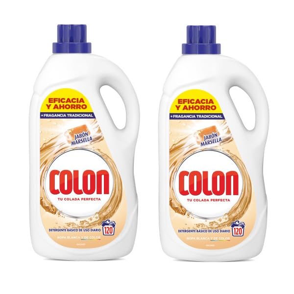 Colon Gel Marsella, Detergente para la lavadora 240 lavados (2 botellas de 120 lavados)