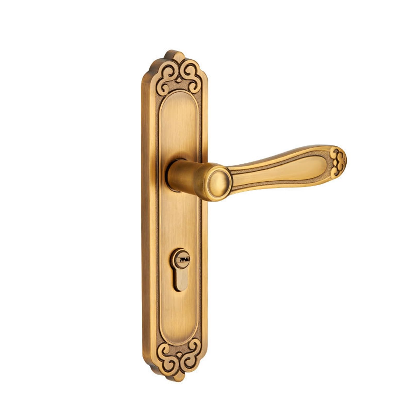 Serrure de porte de chambre intérieure magnétique en alliage de zinc bronze