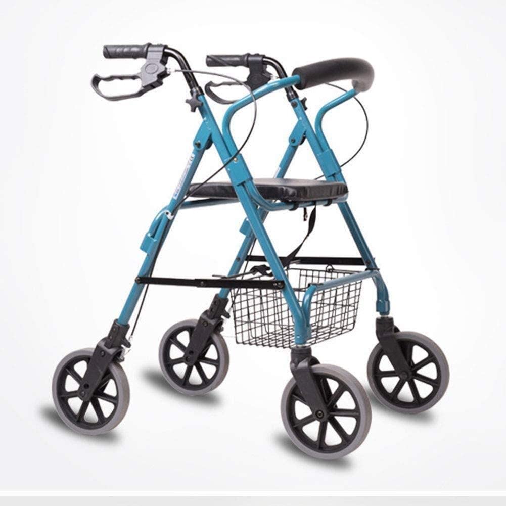 Sedie a rotelle in alluminio pieghevole leggero per assistenza sanitaria, carrello della spesa vintage, scooter a quattro ruote vecchio stile pieghevole